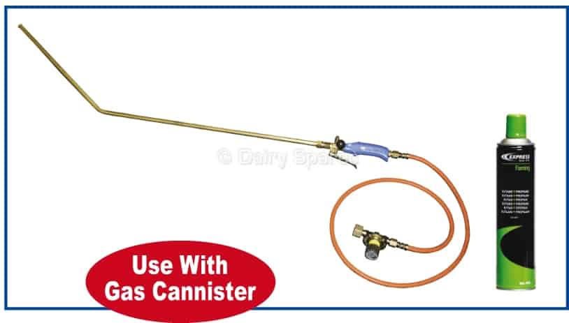 Udder Hair Remover with Angled Lance and Gas Cartridge