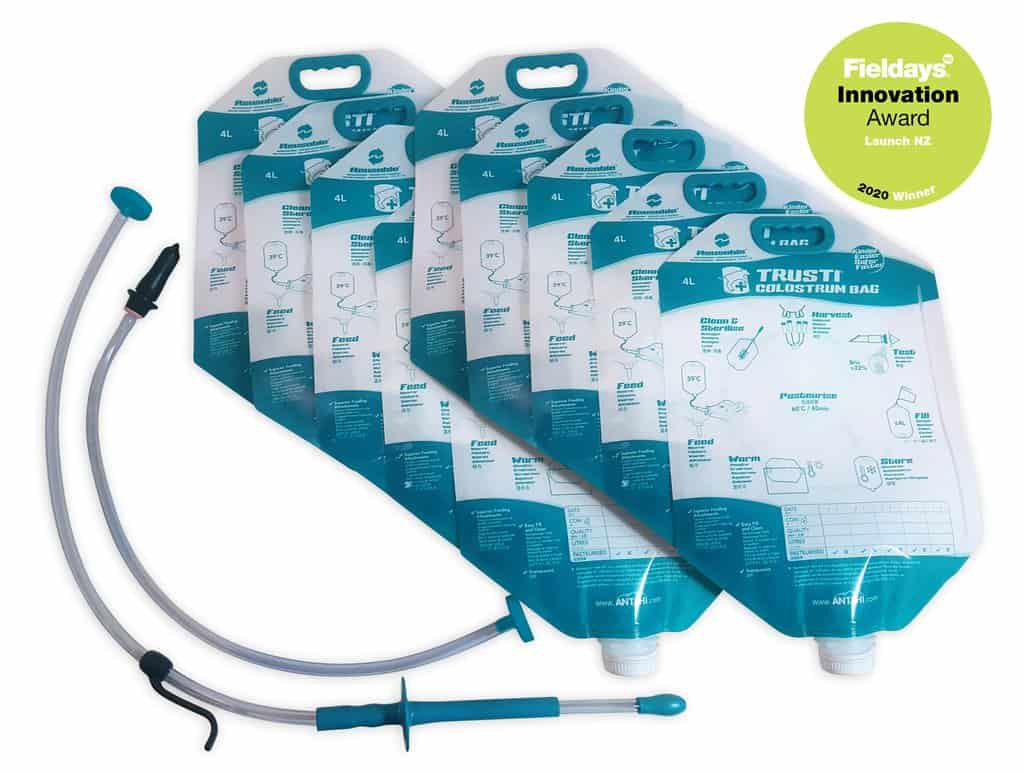 Trusti Colostrum bags x 10 with stomach tube & teat feeder attachment