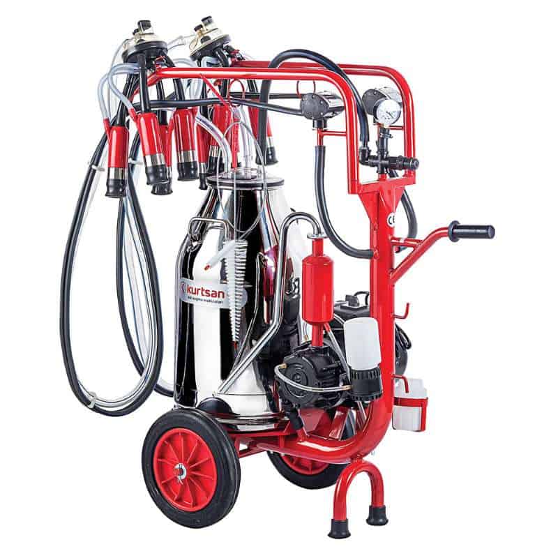 Oil Run Double Cow single bucket Portable Milking Machine