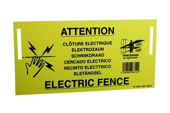 Electric Fence Warning Sign