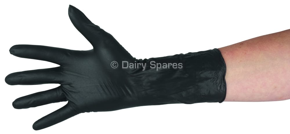Long Cuff Black Nitrile gloves
