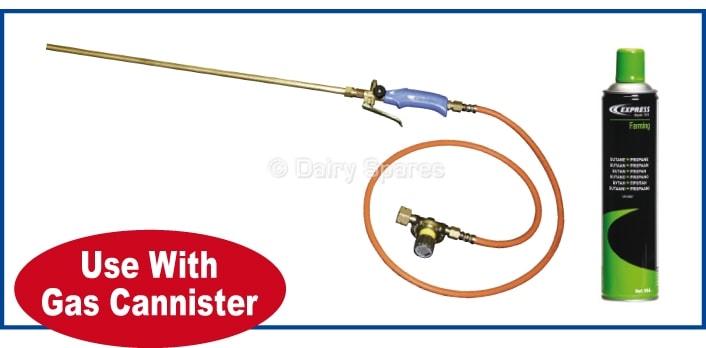 Udder Hair Remover - Straight Lance and Gas Canister